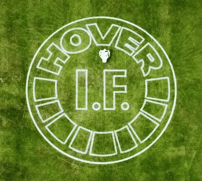 Hover IF custom logo with PRO X robot