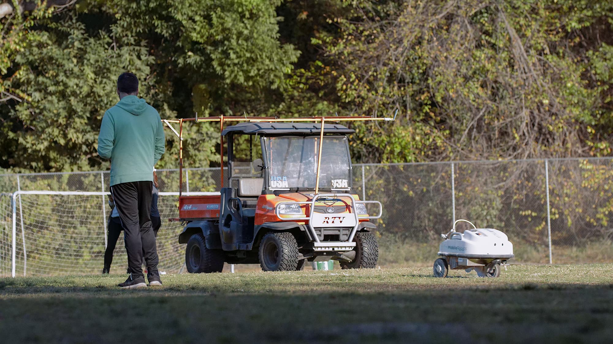 AYSO Soccer Club Next to Staff and Other Tools